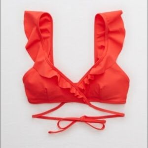 Aerie Ruffle Scoop Bikini Top